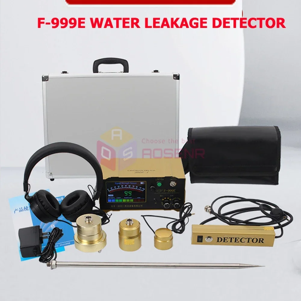 F999L Water Leak Detector Water Pipe Leak Detection Instrument househol Water Pipe Leakage Floor Heating Leak Detector F999E