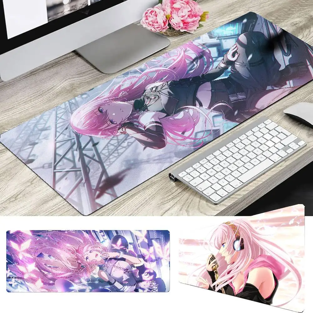 Alfombrilla de ratón Megurine Luka Virtual Singer, alfombrilla de escritorio con almohadilla, accesorios para juegos, alfombrilla acolchada para teclado XXL Prime Gaming