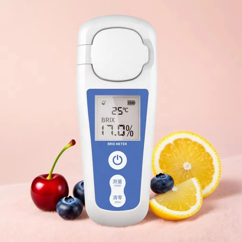 Handheld Sugar Content Meter Refractometer Fruit Sugar Tester Concentration Meter 0.2% Precision Detection Brix 0-35% BM-04