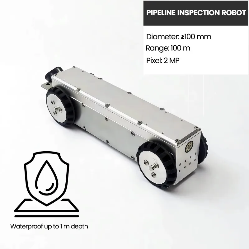 High-Tensile Wear-Resistant Cable 100mm Diameter Pipe Inspection Crawler Robot Pipeline Inspection Robot