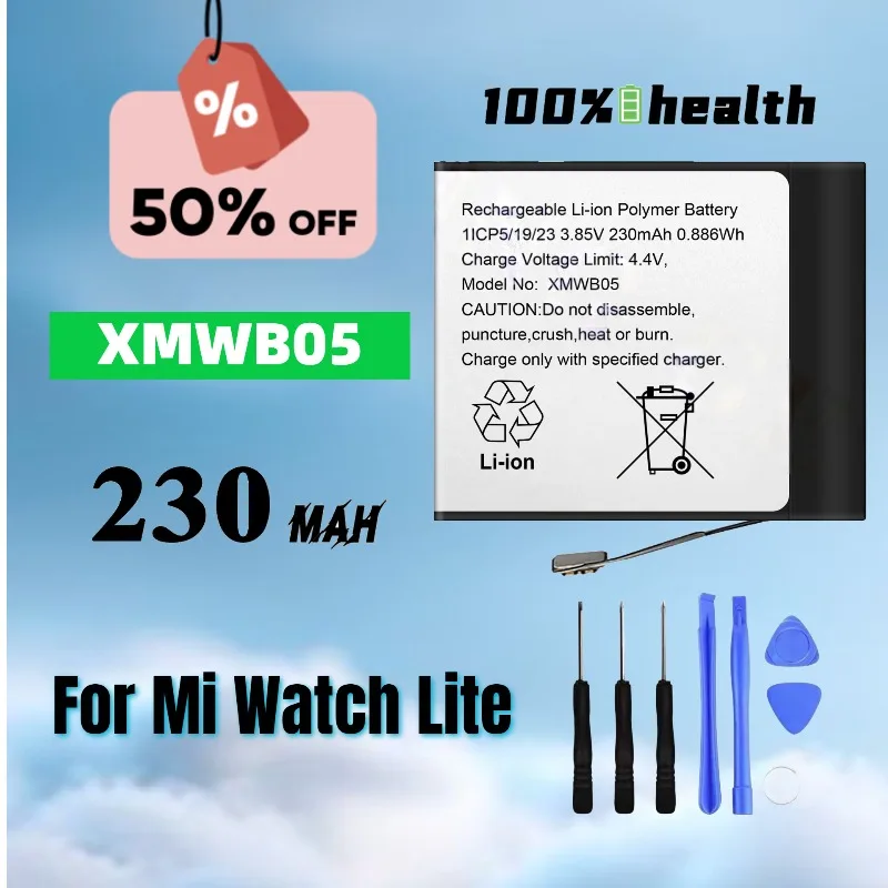 XMWB05 230mAh Smart Watch Battery for Watch Lite/Redmi 1st Long-lasting Battery Life Rechargeable Lithium Battery