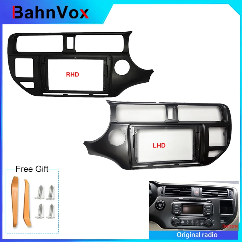 9 inch Android Car Radio frame for KIA K3 RIO 2011-2015 2din Stereo GPS Fascia bezel Panel Adapter wire harness