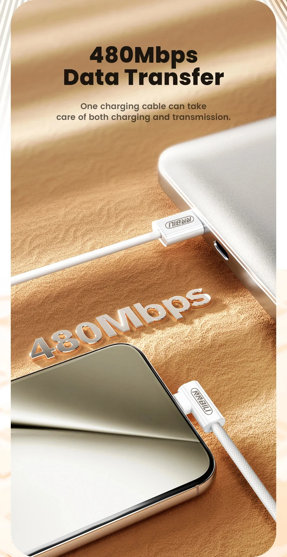NNBILI 90 Degree Elbow USB C to Type C Fast Charge Cable For iPhone 18 17 Samsung Xiaomi Redmi POCO OnePlus Braided Type C Cable