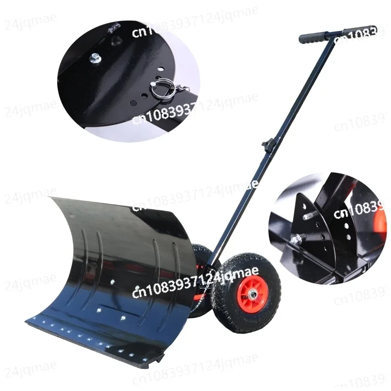 Snow removal push plate artifact wheeled hand snow shovel outdoor large snow shovel tool