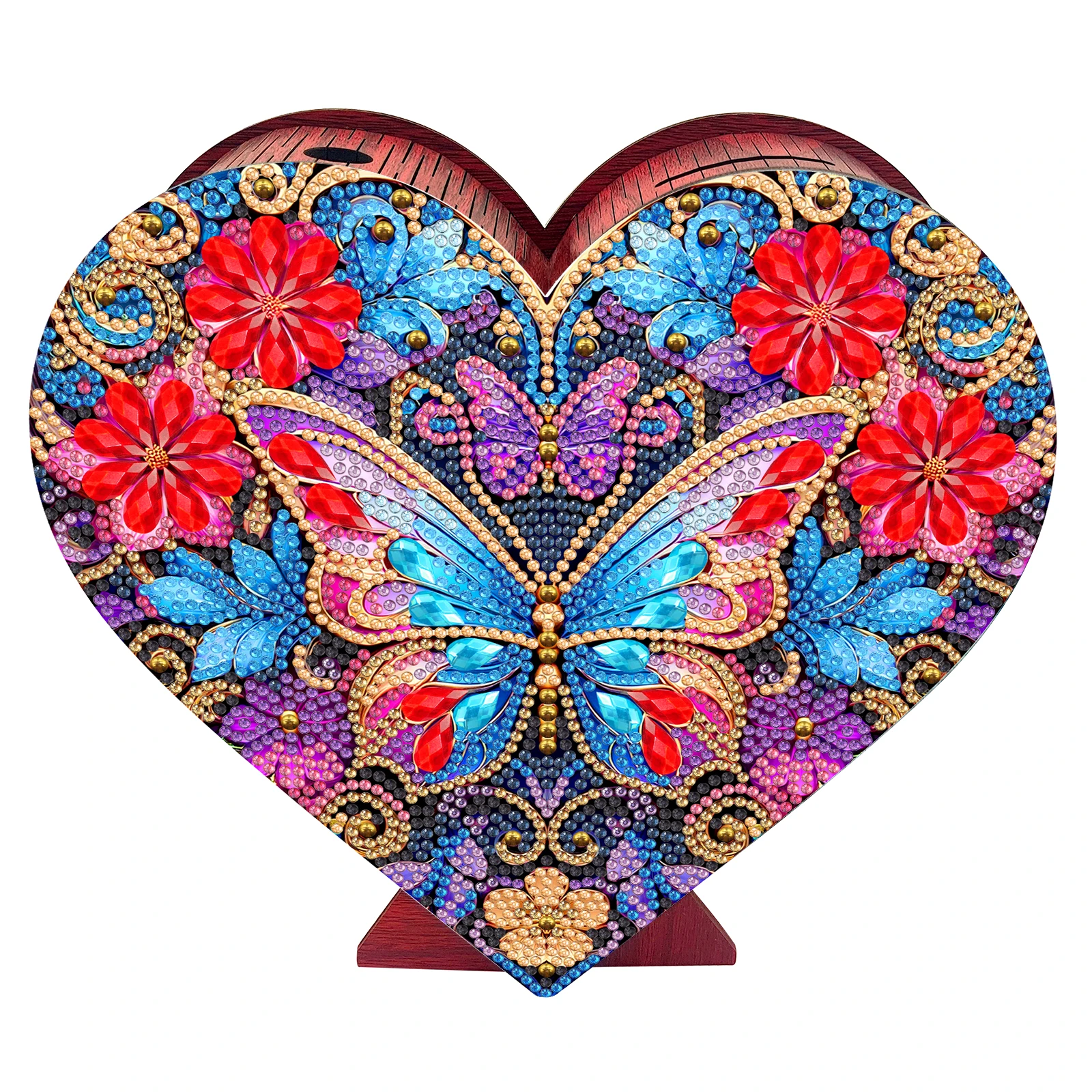 

Креативная Алмазная картина «сделай сам», цветок и бабочка, копилка, сделай сам, алмазная живопись особой формы, экономия горшка, подарок на день рождения