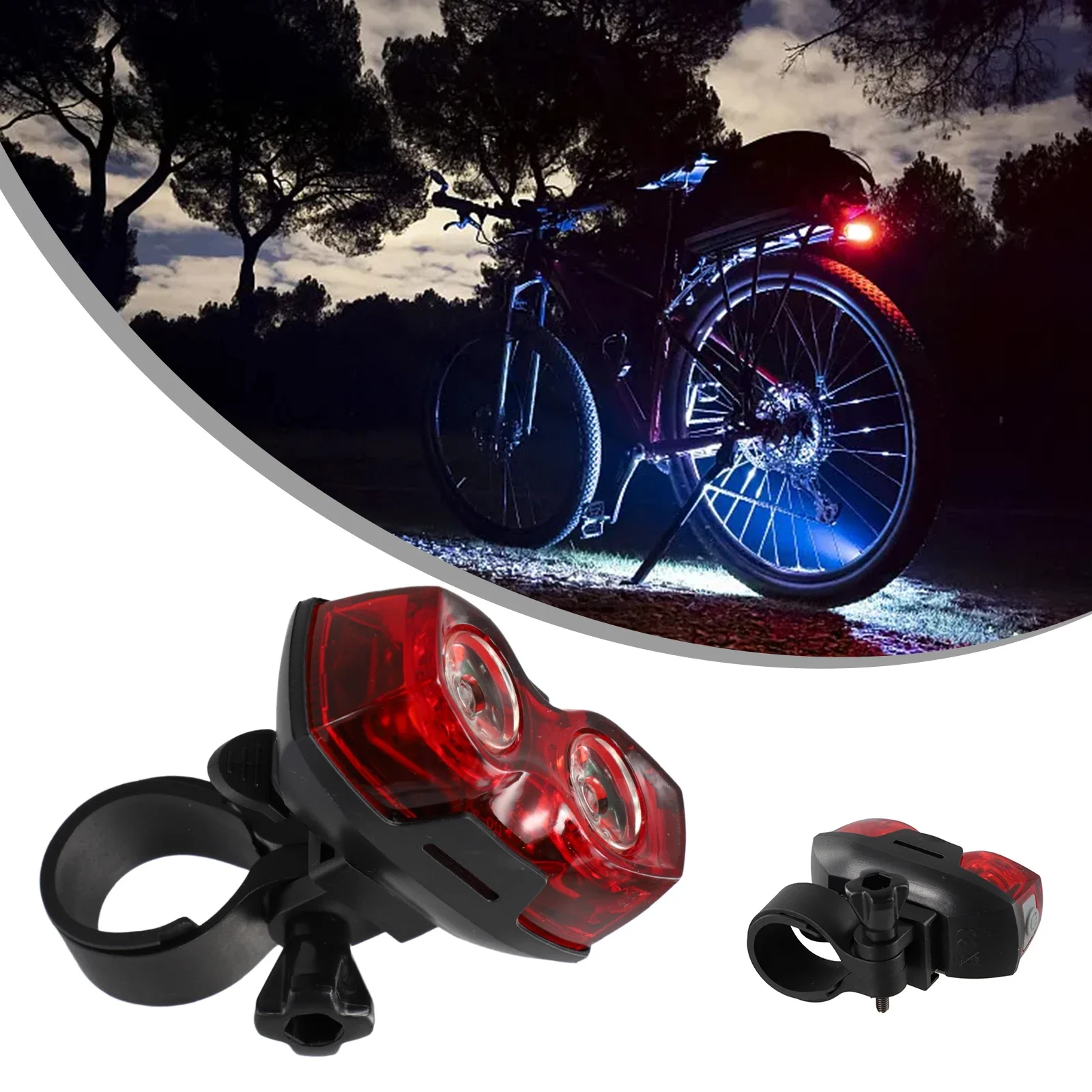 Bicycle Rear Light Using 2 AAA Batteries High Visibility Red Light Tail Light Horizontal Or Vertical Road Bike Lamps Accessories