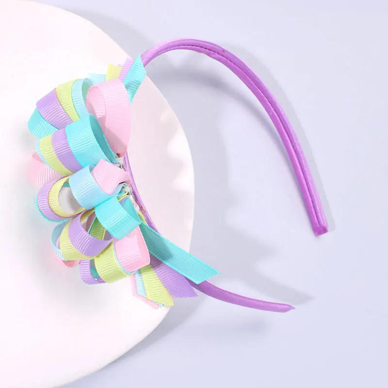 Cute Flower Hair Hoop Boutique Kids Hairband Sweet Ribbon Headbands Boutique Headwear Girls Hair Accessories Hair Styling Tools