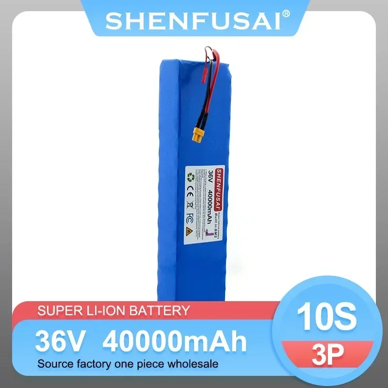 

10s3p 40000mAh 36V 18650 lithium ion battery pack, suitable for 250w~ 500w electric bicycle/scooter, sold with charger