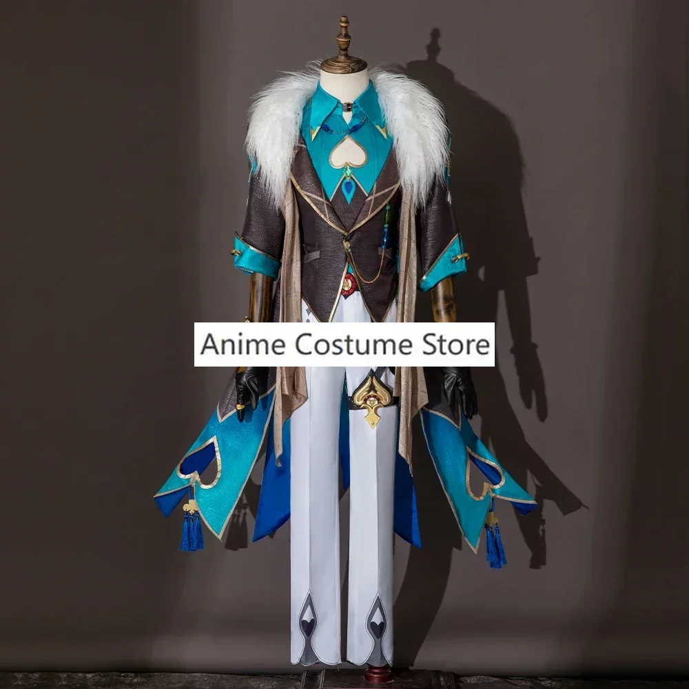 Game Honkai Star Rail Aventurine Cosplay Costume Glasses Hat  Party Suit Halloween Carnival Uniform Anime Convention Clothes