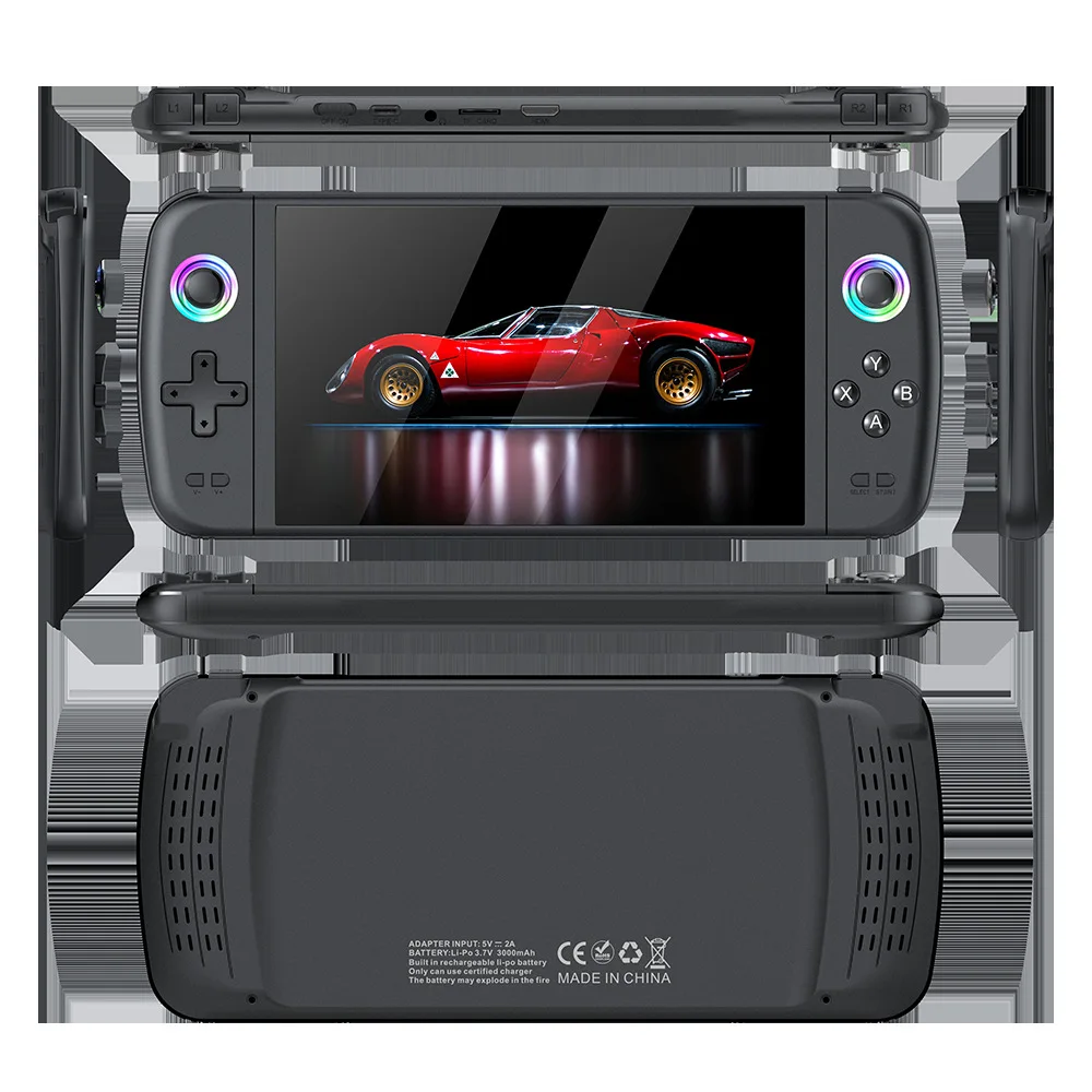 HD M27 Game Console Portable Pocket Retro Handheld Video Game Console 7.0" IPS Screen 1024*600 Display RGB light Support Emelec
