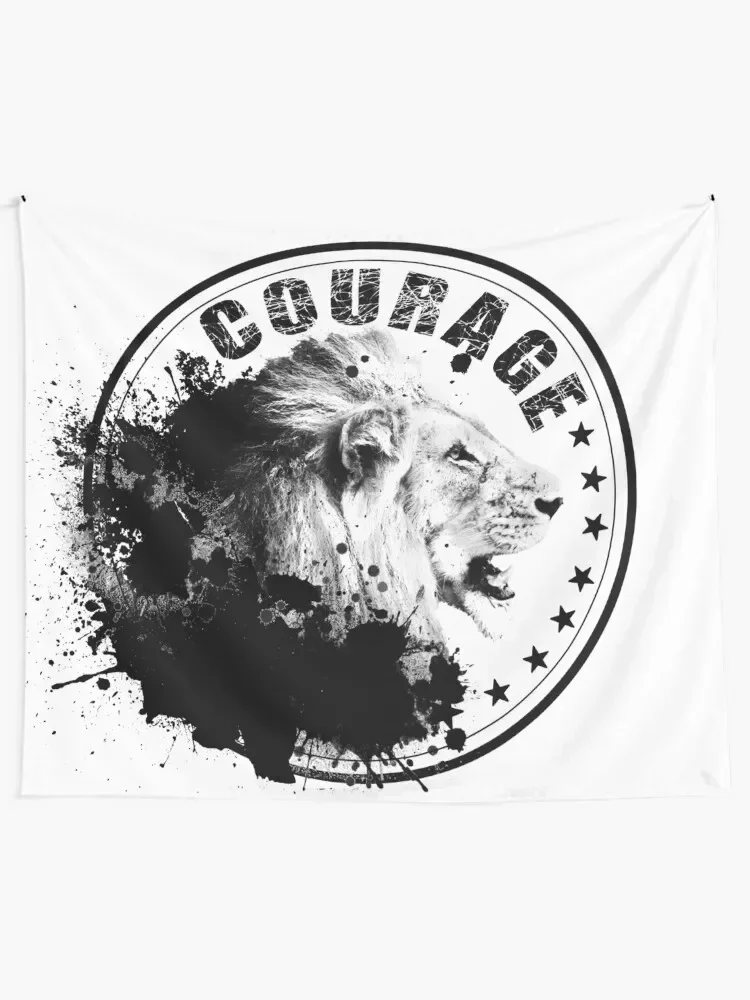 Lion Courage Wildlife Inspire animal Tapestry Home Decorations Aesthetic Aesthetic Room Decoration Bed Room Decoration Tapestry