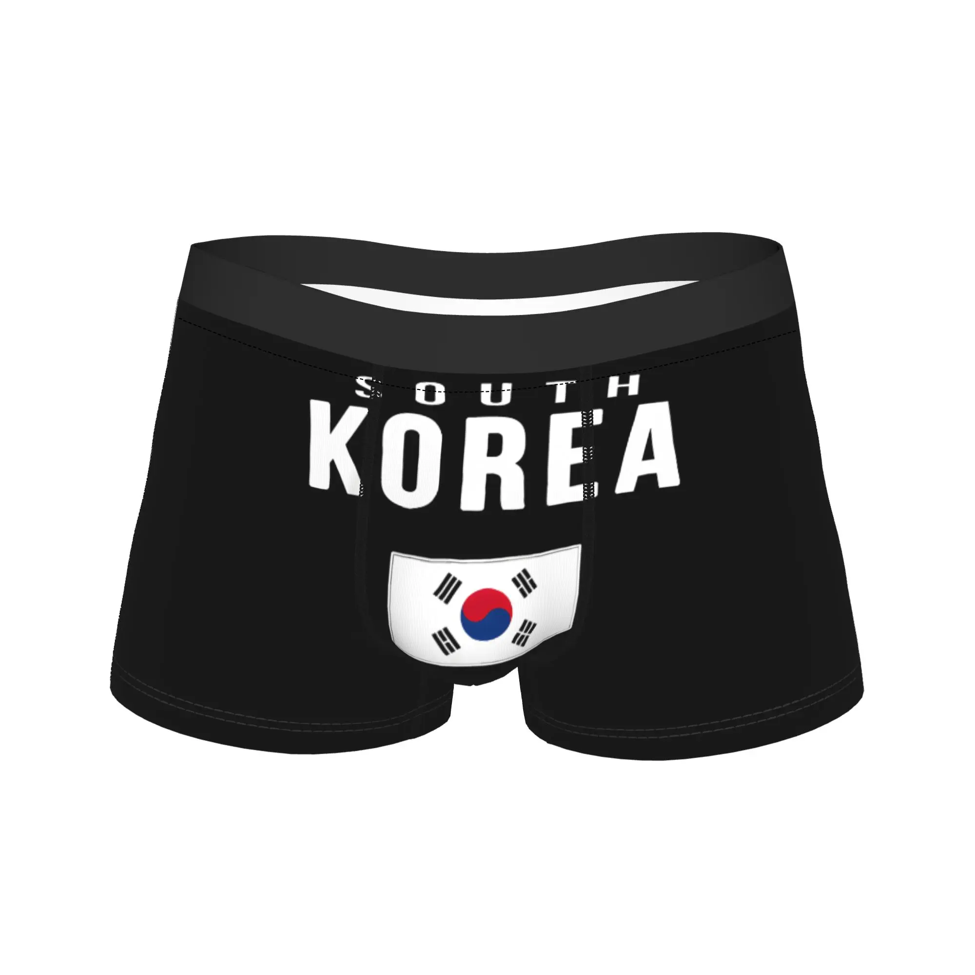 South Korea Korean Flag Underwear  Men Underpants Custom DIY Funny Boxershorts Hot Sale Shorts Briefs Plus Size 2XL