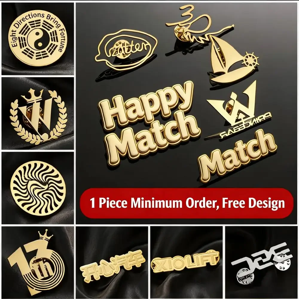 Custom logo brooches, custom company badges, custom pattern brooches, enjoy high discounts on wholesale