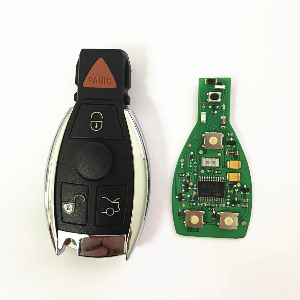 3/4 ボタン 433 MHZ 車リモートキーメルセデスベンツ W203 W204 W205 W210 W211 W212 W221 W222 A B C E S クラス BGA および NEC