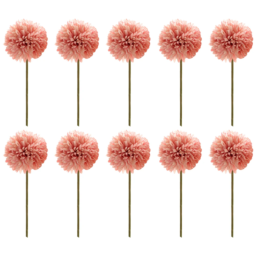 

10 pcs Artificial Dandelion Flowers Home Wedding Christmas Party Simulation Flower Pink Fake Plants