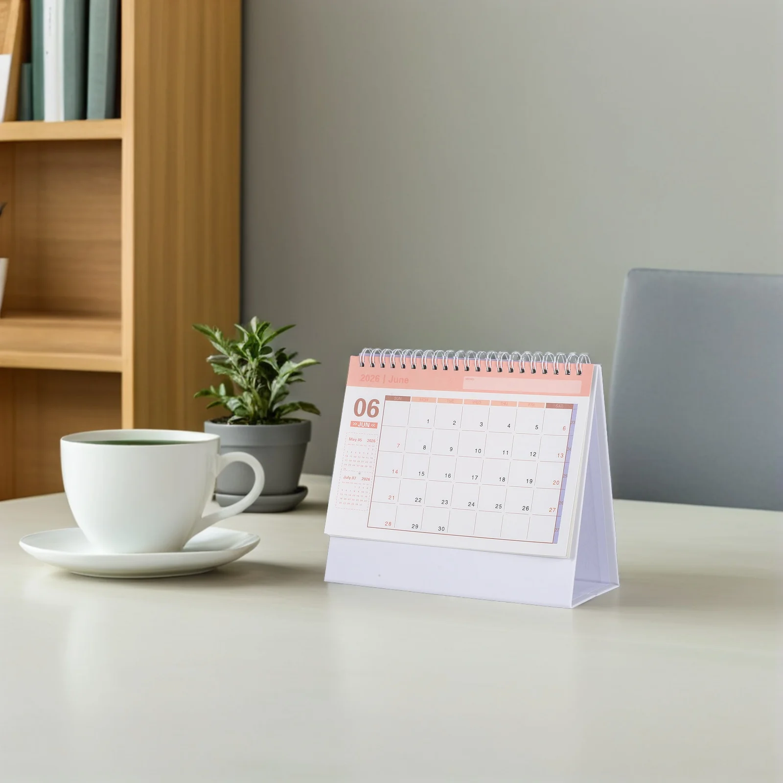 

2026 Compact Desk Foldable Mini Desktop Stand Up Flip Planner 18 Month Schedule For Home Office School Use Mini 2026 Table