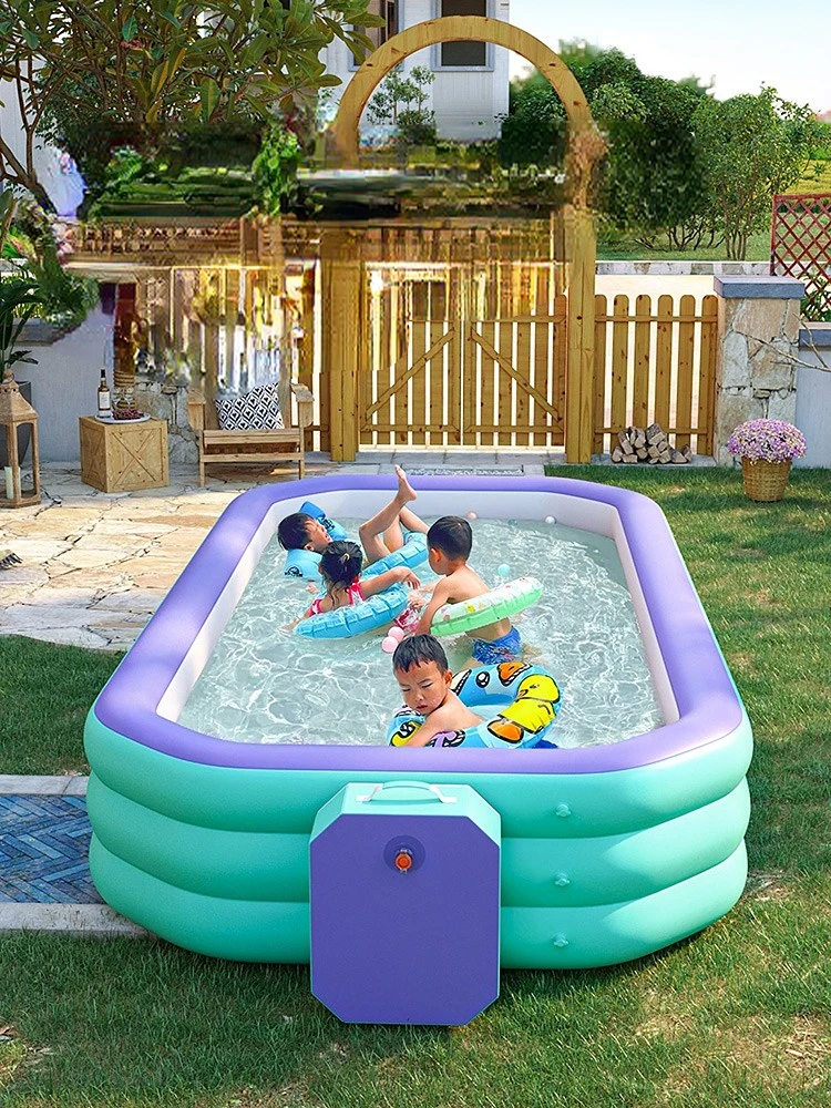 Bathroom Accessories Sets Inflatable Swimming Pool Household Foldable Children's Paddling Pool Family Bath Pool Large Tong Qu