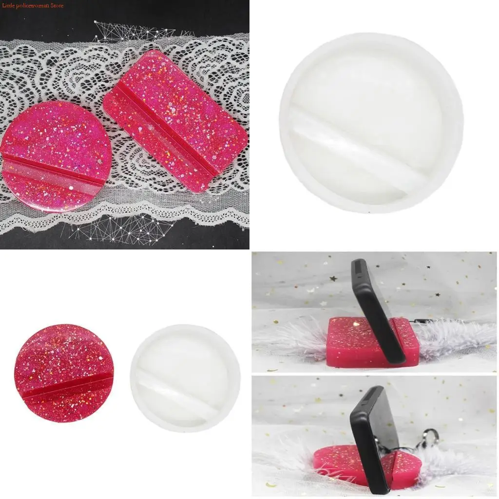 

F92D Shiny Holder Epoxy Mold DIYJewelry Making Smartphone Stand Mold