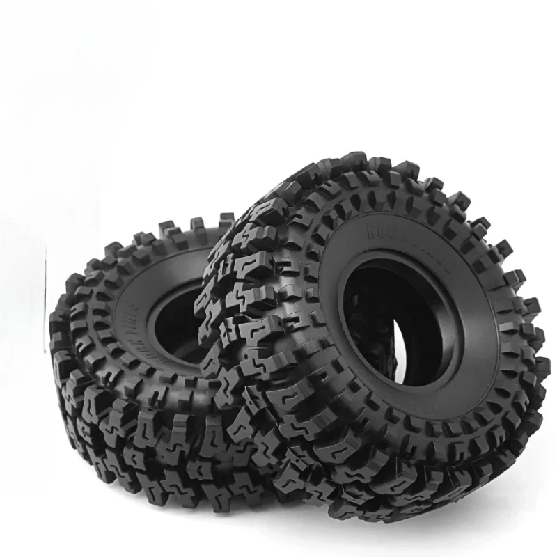 4PCS 120MM 1.9" Rubber Rock Tyres Wheel Tires for 1:10 RC Crawler Car Axial SCX10 90046 AXI03007 TRX4 Redcat Gen8