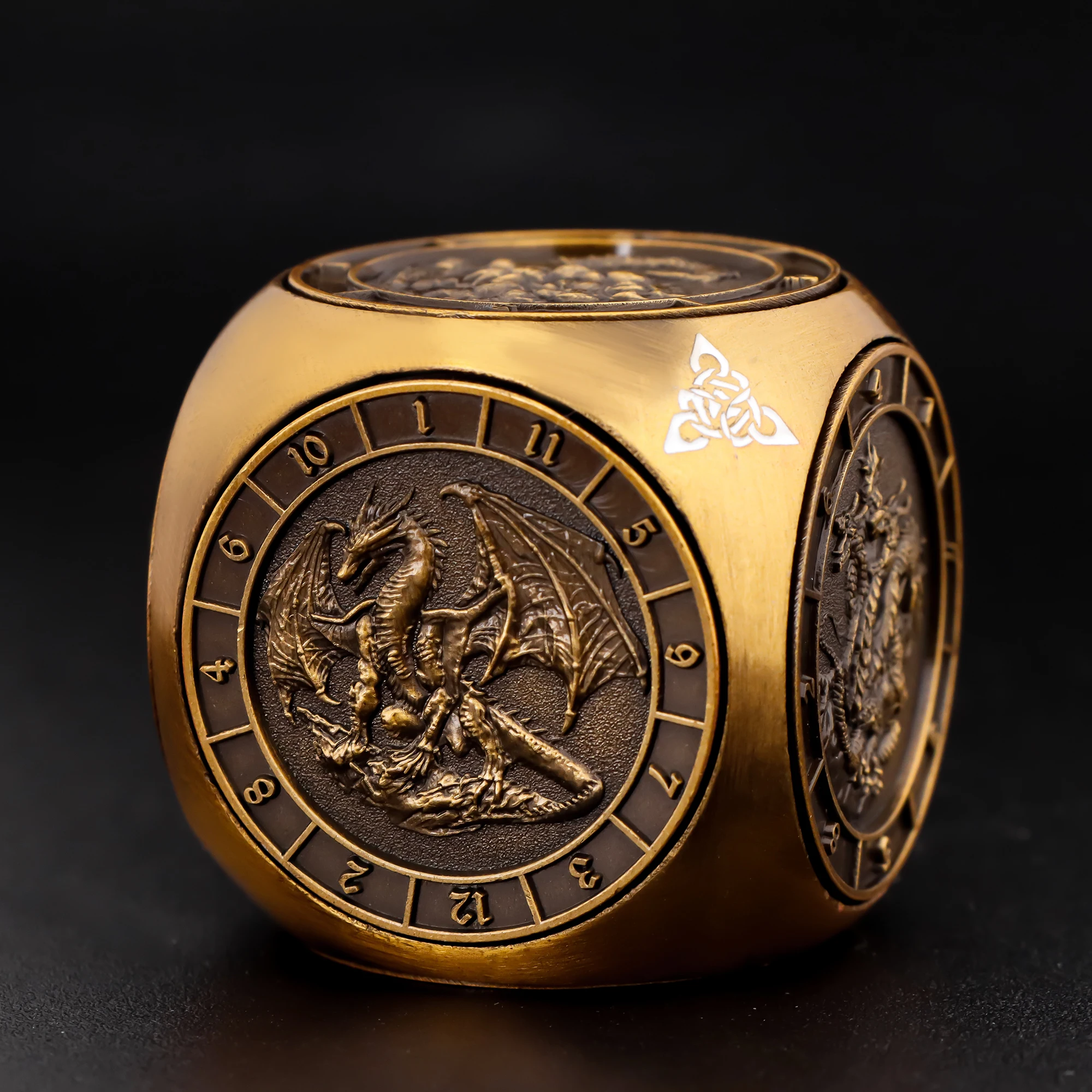 

6 Sided Dragon Dice Spinner DND Metal Dice 7-in-1 D&D Dice Set D and D Dice for Dungeons and Dragons Polyhedral Dice