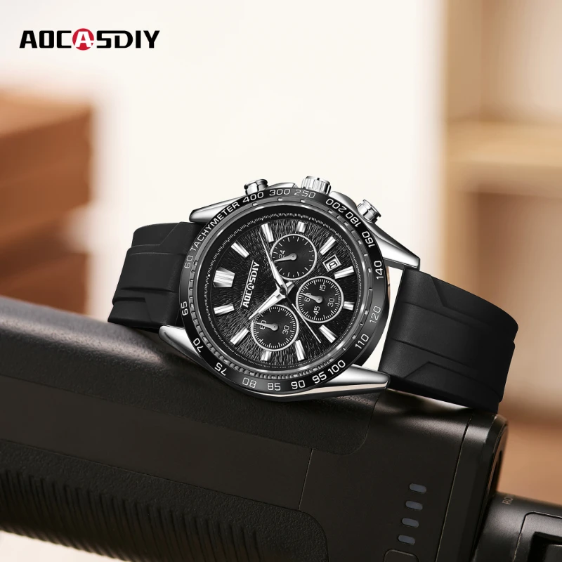 Reloj deportivo a la moda para hombre, resistente al agua, con calendario, luminoso, multifuncional, correa de silicona, el encanto del temperamento