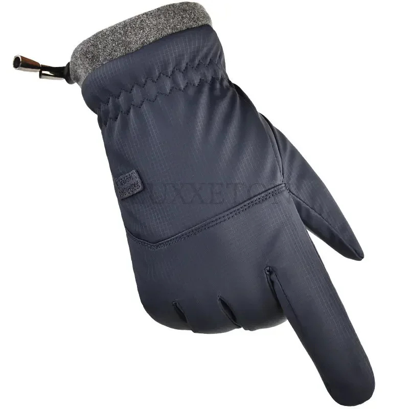 Ветрозащитные перчатки для верховой езды с утолщенной текстурой, водонепроницаемые нескользящие лыжные перчатки, мужские зимние велосипедные лыжные перчатки для альпинизма
