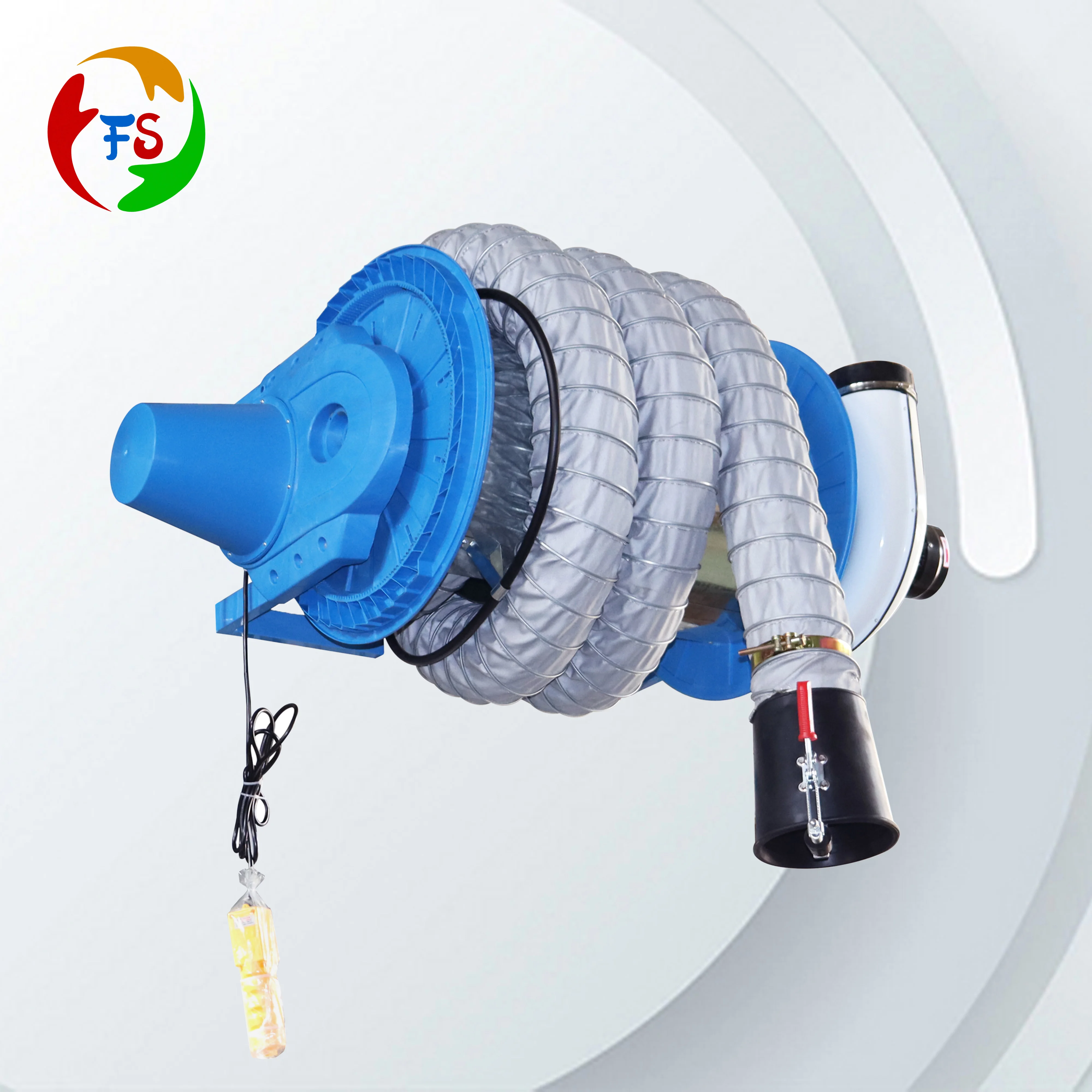 

Semi-Automatic HighTemperature Vehicle Equipment Car Exhaust Fume Hose Reel Motor Air Blower Air Purifier Dust