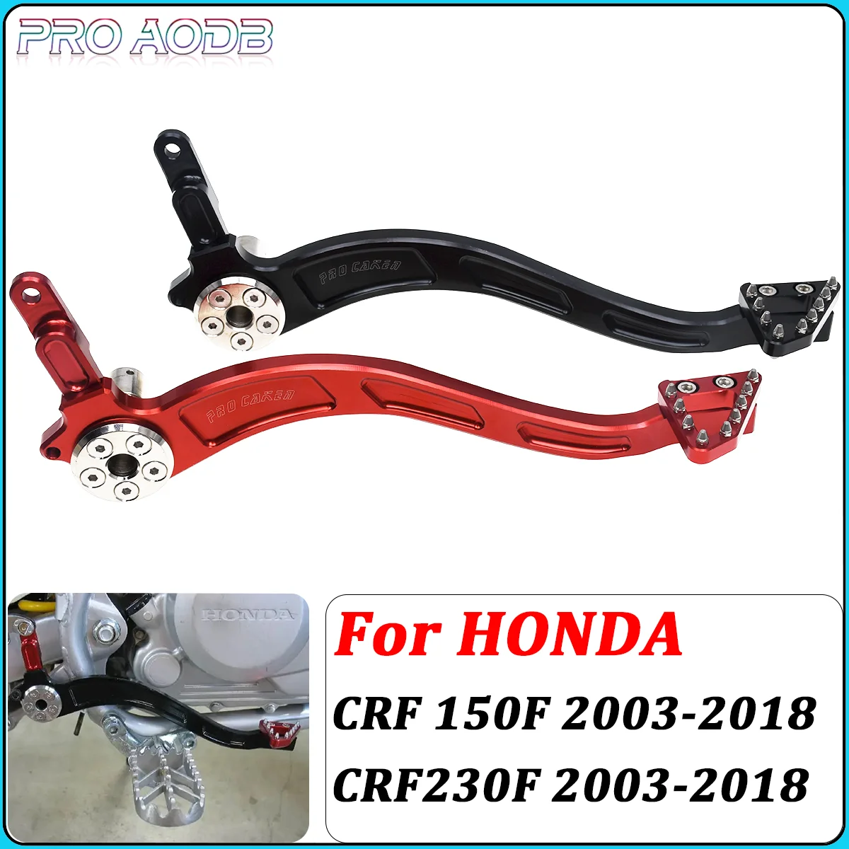 

Motorcycle CNC Aluminum Rear Brake Pedal Lever For Honda CRF150F CRF230F CRF 150F 230F 150 230 F 2003-2020 Enduro Dirt Pit Bike