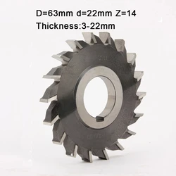 Hss M2 Side And Face Milling Cutter Straight Teeth 63*3*4*5*6*7*8*10*12*14*16*18*20*22