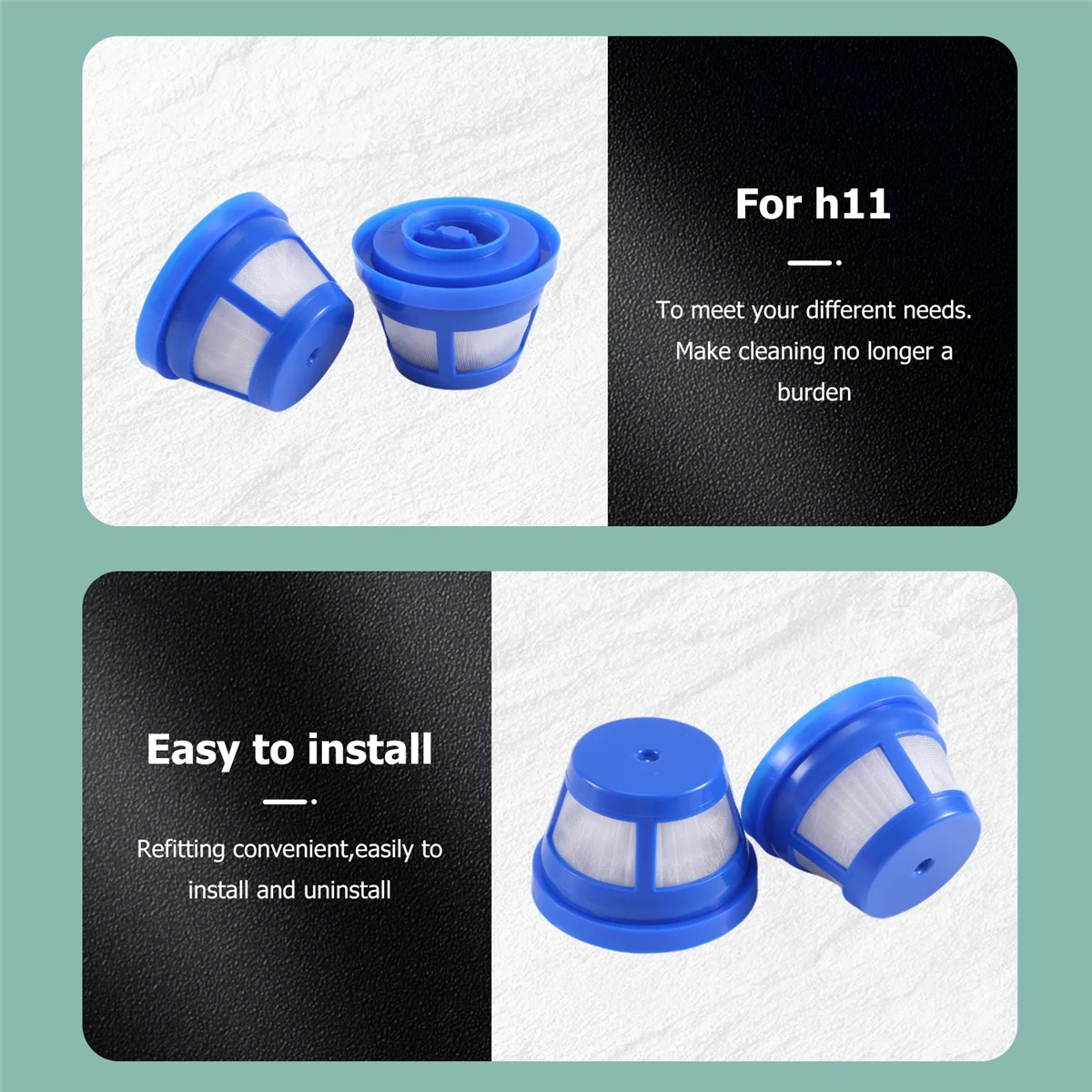 ABLS 2-х шт. фильтр для пылесоса Eufy H11, запасные части для ручного пылесоса, замена фильтров