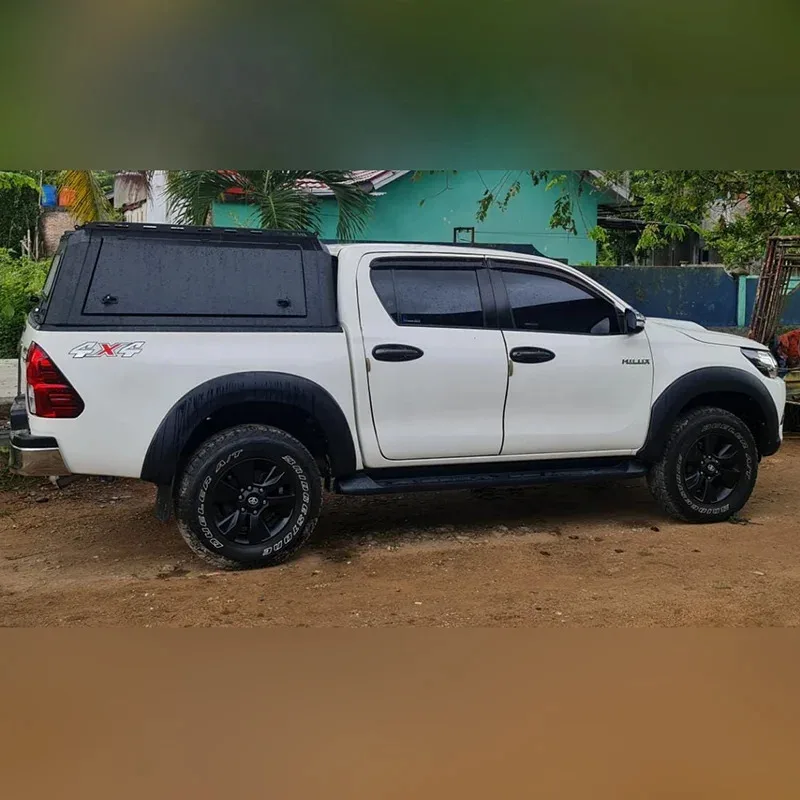 

Dual Cab 4x4 Stainless Steel Pickup Truck Canopy Hilux Peect Topper s Tundra Tacoma Vehicles