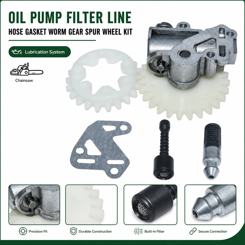 Oil Pump Filter Line Hose Gasket Service Kit Fits Stihl 038 MS380 MS381 Chainsaw Replacement Parts 1119 640 3200 / 1119 029 0500