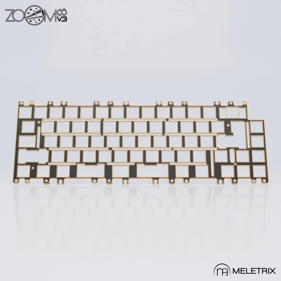 ZOOM65-Accessoires pour clavier mécanique, fibre de carbone/fr4/cuivre/aluminium/pc/pom, carte de positionnement, PCB personnalisé