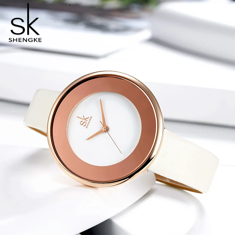 New Women'S Watch, Stylish And Minimalist Design, Leather Strap, Quartz Movement, High-Quality Women'S Wristwatch.