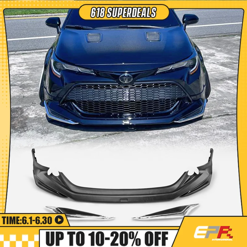 Para Corolla Sport Auris E210 Hatchback MOD tipo labio delantero y complemento cromado (acordo cromado) Kit de estilo aerodinámico de extremo frontal