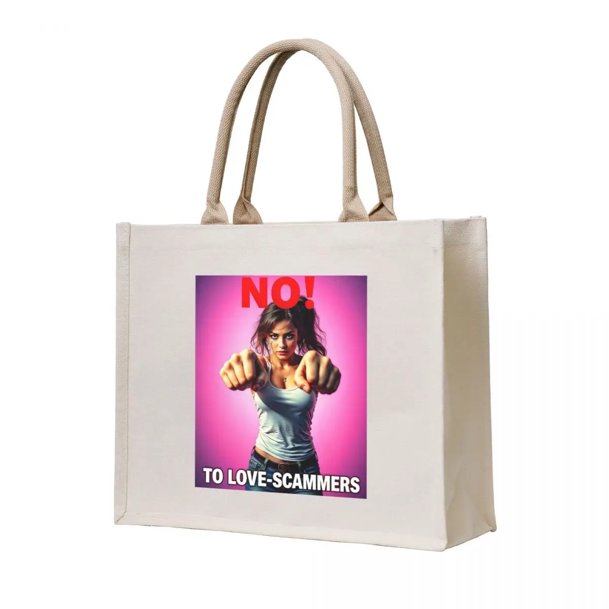 

No! to love scammers Tote Bag Women's bag Cloth bags tote bags men