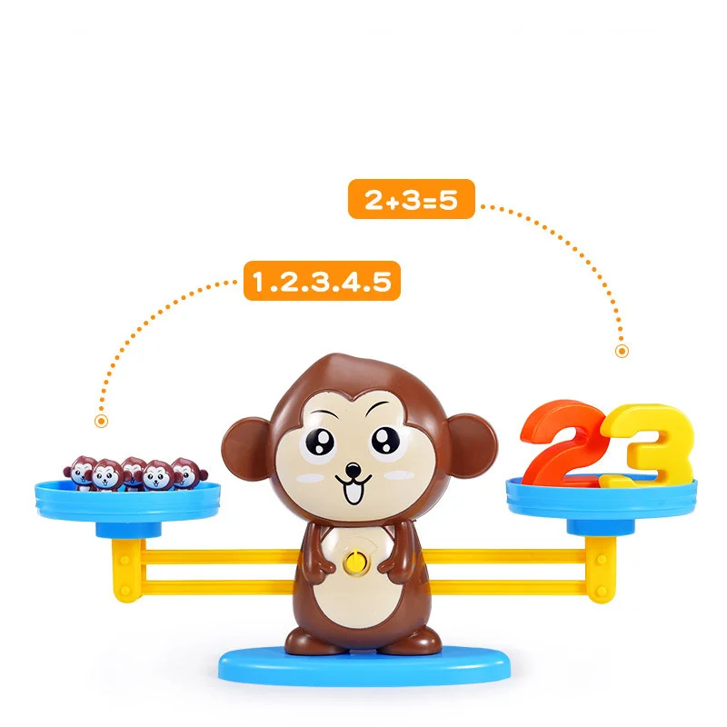 Montessori Math Toy Monkey Scale Balance Counting Toys Math Games Preschool Educational Children Toy For Boy Girls Birthday Gift