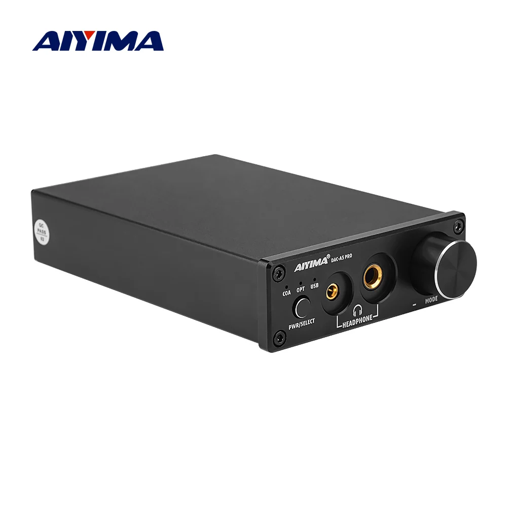 AIYIMA Audio DAC A5 Pro TPA6120 Mini HIFI USB DAC Decoder Audio headphone Amplifier 24BIT 192KHz LM49720 ESS9018K2M AMP DC12V