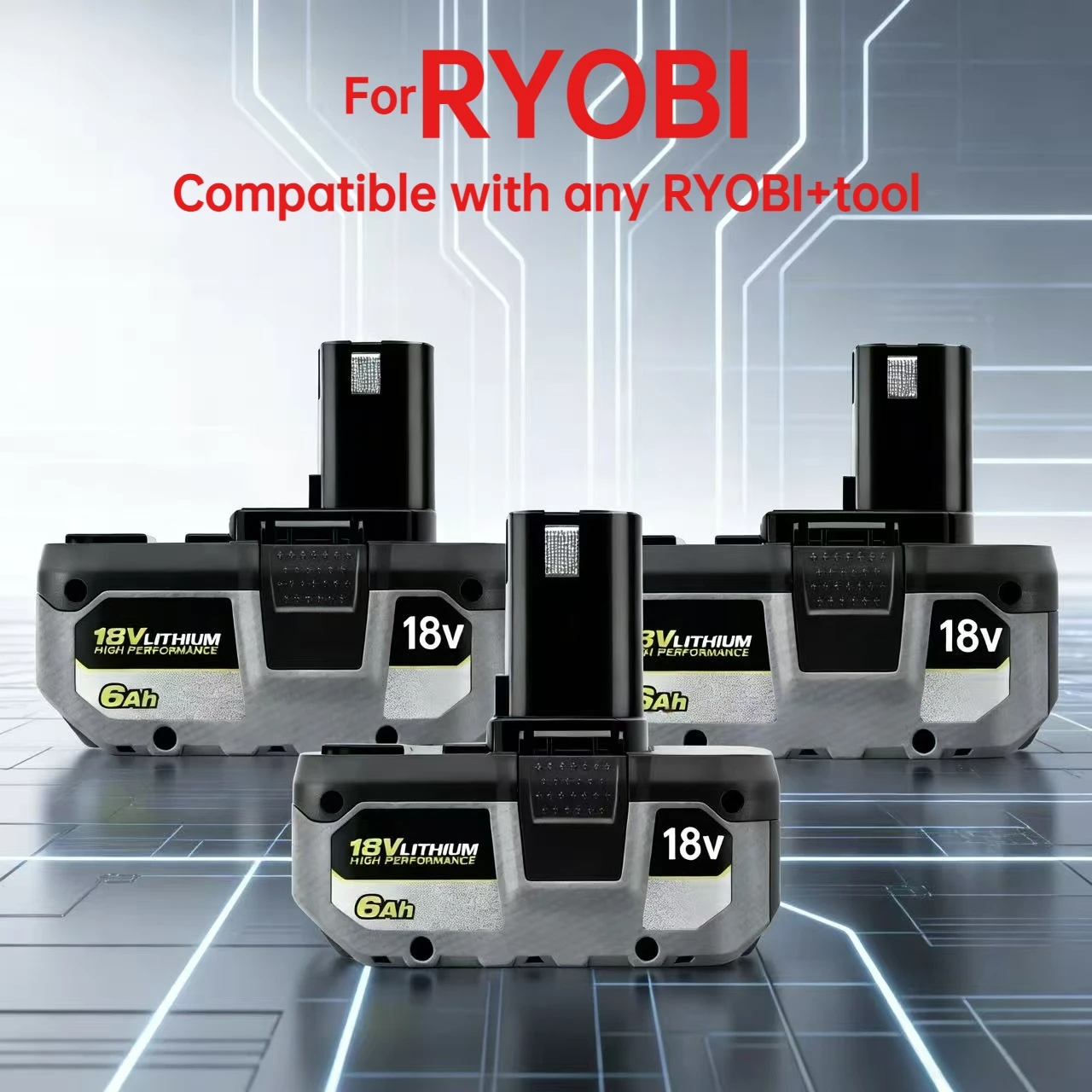 

Fit RYOBI P108 18V 8.0Ah High-capacity Lithium-ion Battery Provides Long-lasting Power for RYOBI P102 P103 P105 P107 Tools