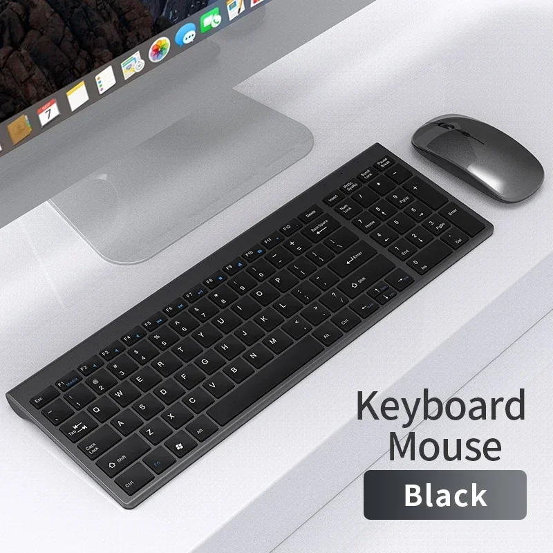 Draadloze toetsenbordmuis Bluetooth 5.0 2.4G Combo Oplaadbaar draadloos toetsenbord van volledige grootte voor notebooklaptop Tablet iPad PC