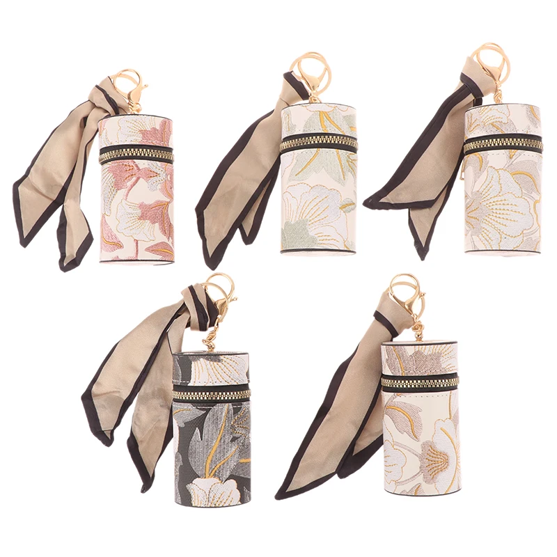 Vintage Mini-Eimer-Geldbörse mit Stickerei, Lippenstift-Aufbewahrungstasche, Schlüsselanhänger, Kopfhörertasche, kleine Tasche, Anhänger, Modeaccessoires – Detail 10