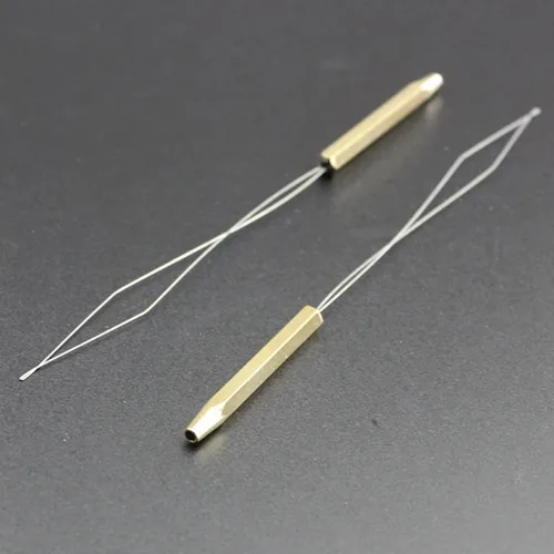 Imagen 2 del producto Enhebrador de bobina de latón, hilo para atar pesca con mosca, herramienta de medio enganche, herramientas de encuadernación de insectos para pesca con mosca, 1 ud.