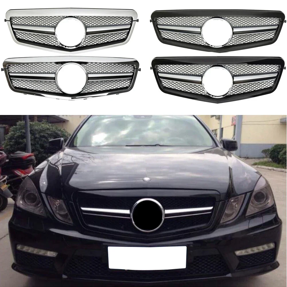 Front Racing Facelift Grilles Upper Bumper For Mercedes-Benz W212 E-Class E250 E280 E300 E320 E400 E430 2009-2013