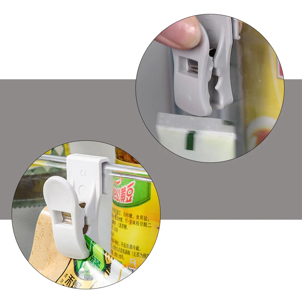 

8pcs Classifying Clips ABS Material Multifunctional Dividing Organizers Storage Refrigerator Clip Solution
