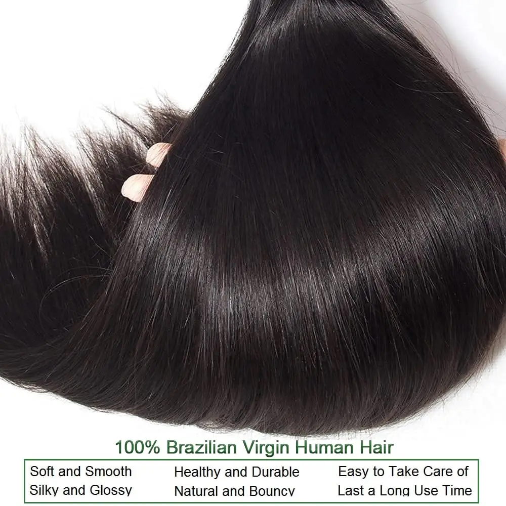 30 Polegada osso em linha reta feixes de cabelo humano 16a brasileiro cru virgem extensões tecer 100% cabelo humano 1 3 4 pacotes para mulher