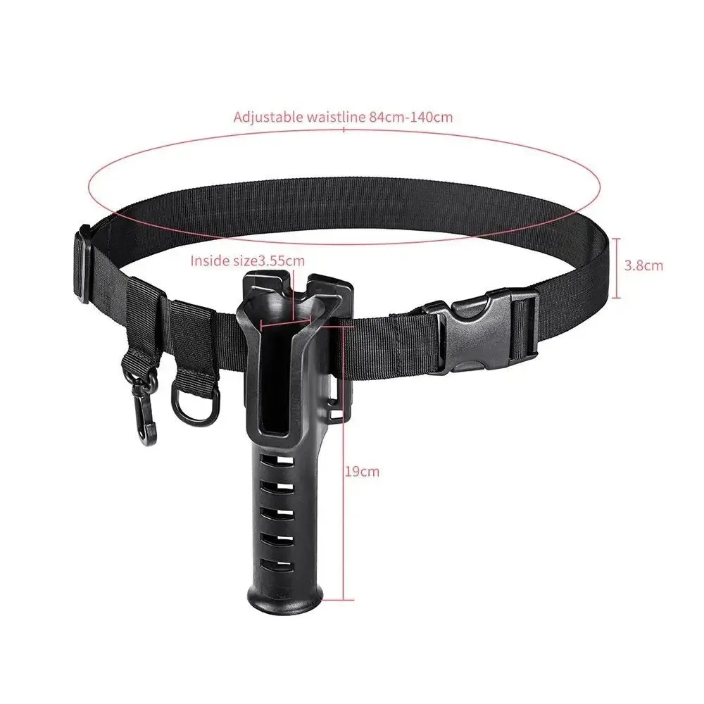 Verstellbarer Angelrutenhalter mit Gürtelclip und Schloss, Tragbare Angelausrüstung, Abnehmbarer Hüftgurt für Freihändiges Angeln – Detail 8