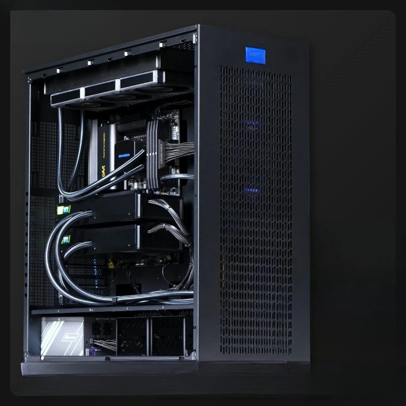 Dual graphics 5880 water-cooled host GPU liquid-cooled workstation tower ultra-quiet server