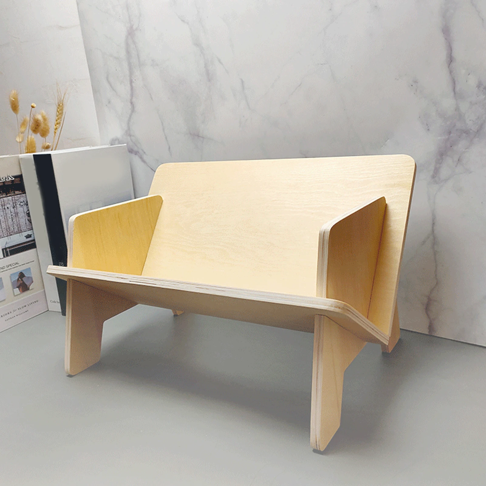 

Desktop Organizer Book Shelf Storage Rack Stationery Wooden Office Classifying Table