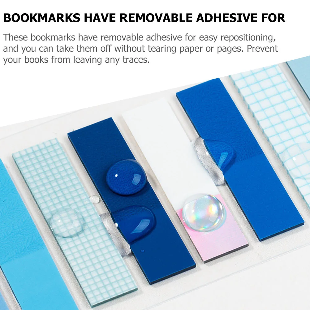 6 مجموعات من ملصقات علامات الصفحة الملونة اللامعة، وسادات مذكرة ورقية، علامات تبويب مؤشر لاصقة قابلة للإزالة، مستلزمات توضيحية للكتاب #1
