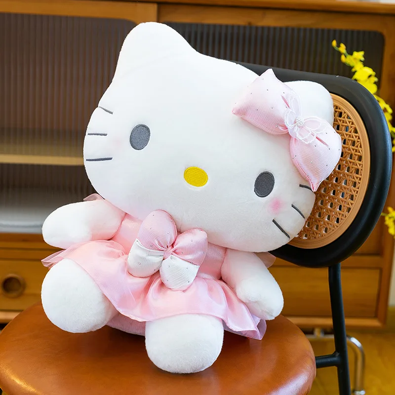 30CM Cartoon Hallo Kitty Bogen Plüsch Puppe PP Baumwolle Gefüllt Kissen Kawaii Sofa Kissen Dekoration Ornament Geschenk für Freunde